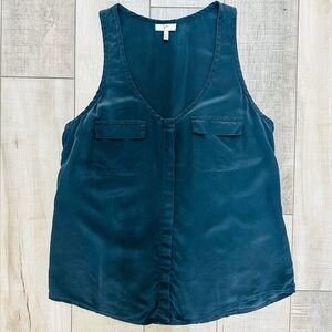 Joie black silk sleeveless top